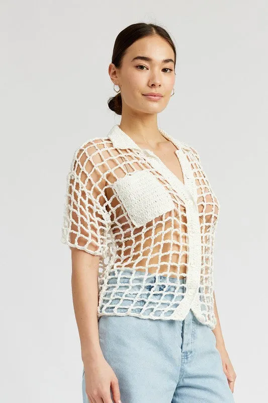 TEEK - BOLD CROCHET SHIRT TOP