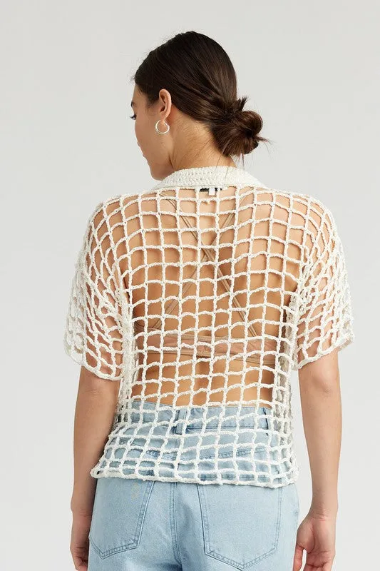 TEEK - BOLD CROCHET SHIRT TOP