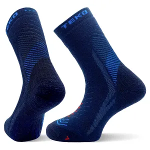 TEKO eco HIKE 3.0 EXODUS MERINO WOOL HIKING SOCKS - Medium Full Cushion - 3 PAIR PACK - Storm Blue