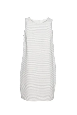 Textured Striped Sleeveless Sack Dress