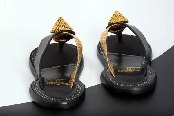 The Akan Gold ornament Slippers in Latest Fashion