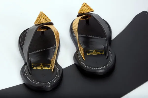 The Akan Gold ornament Slippers in Latest Fashion
