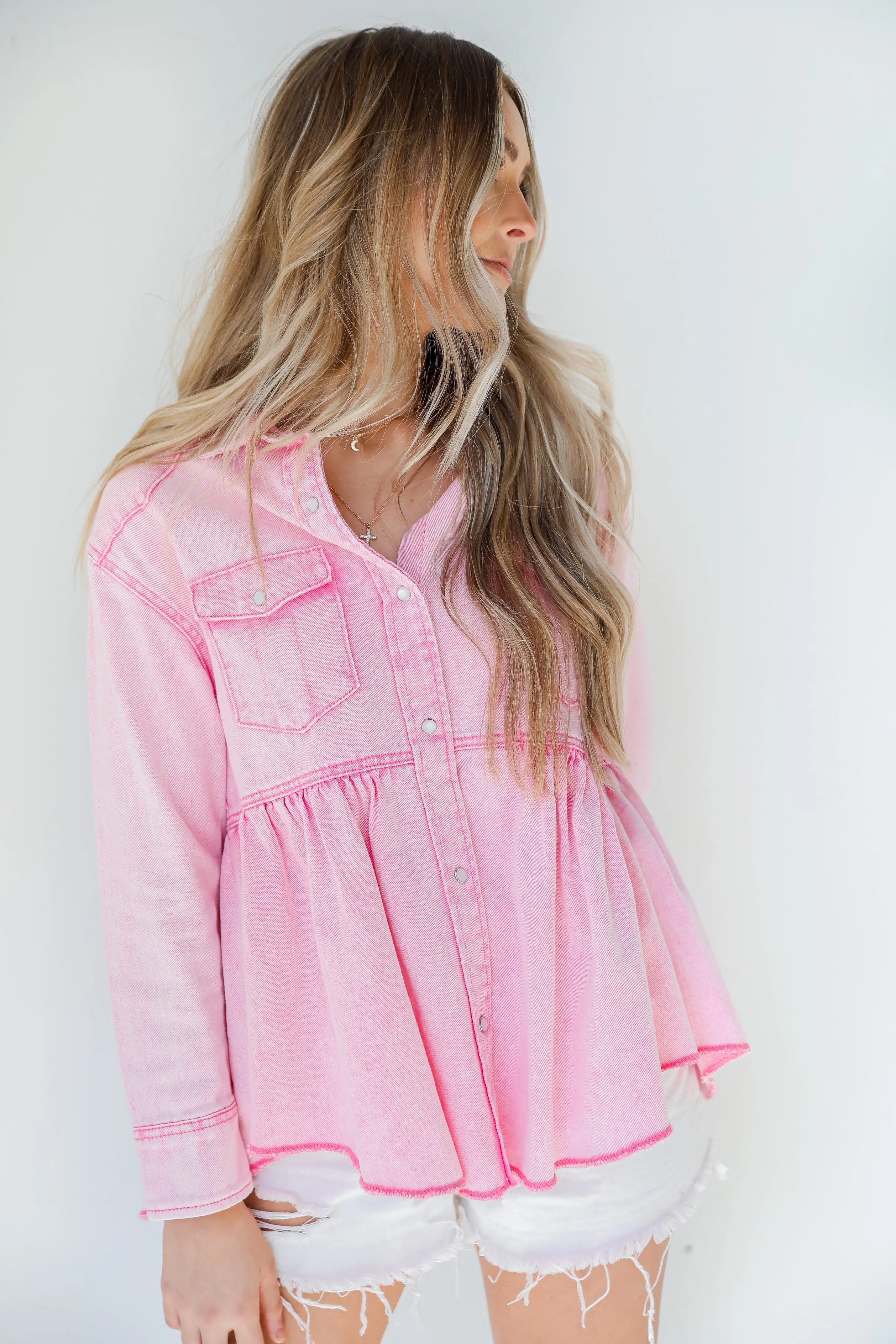 The Best Day Peplum Denim Jacket