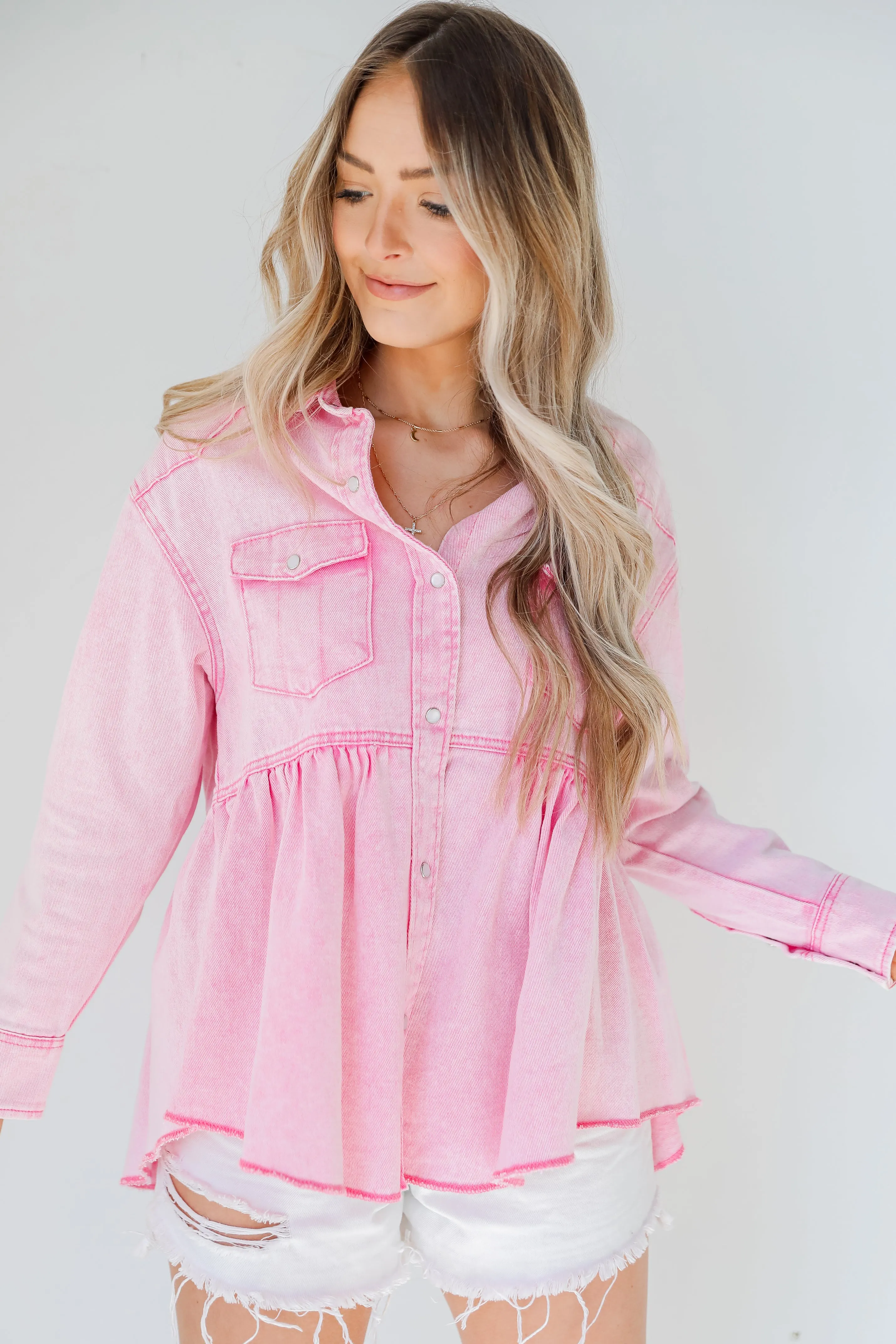 The Best Day Peplum Denim Jacket