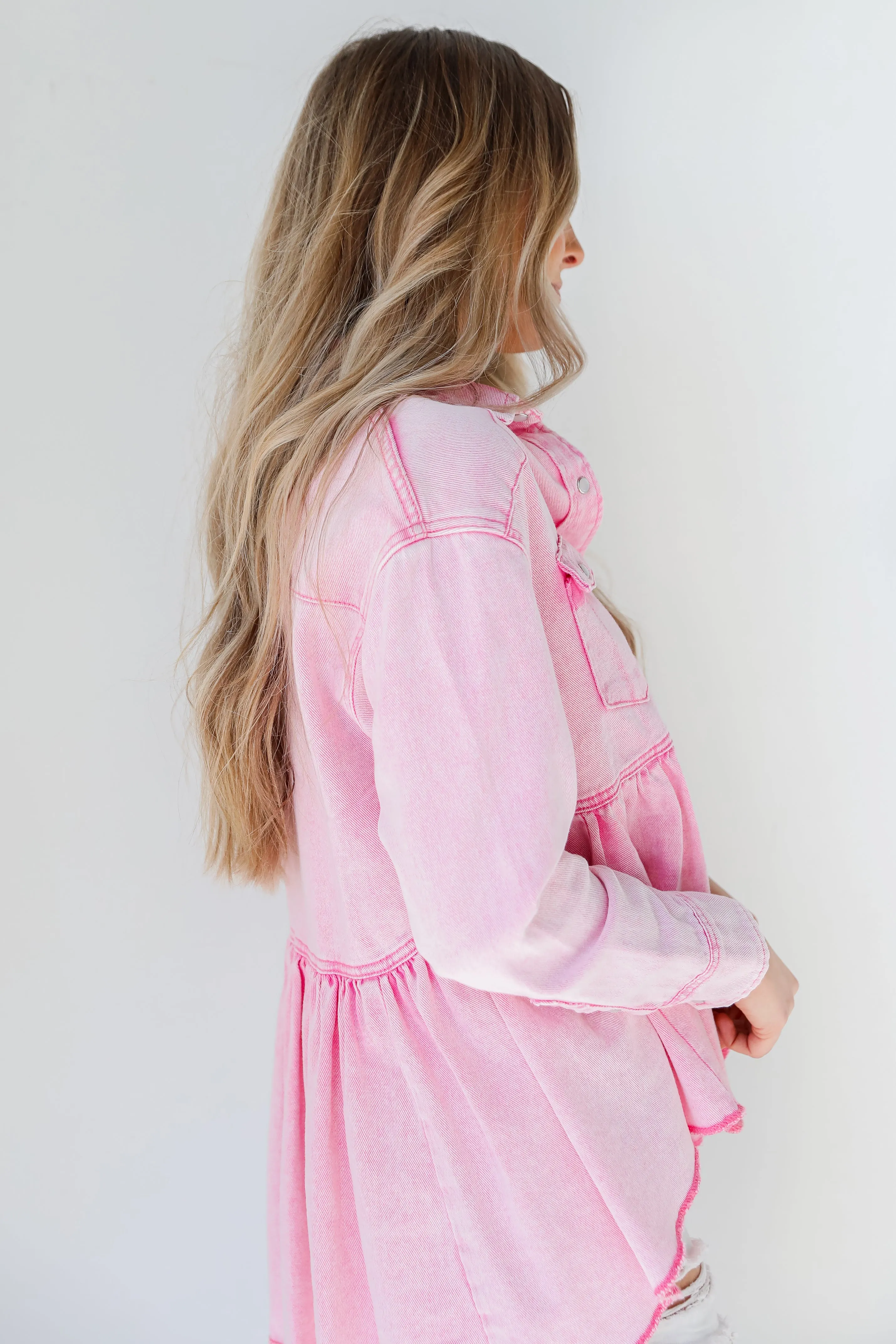 The Best Day Peplum Denim Jacket
