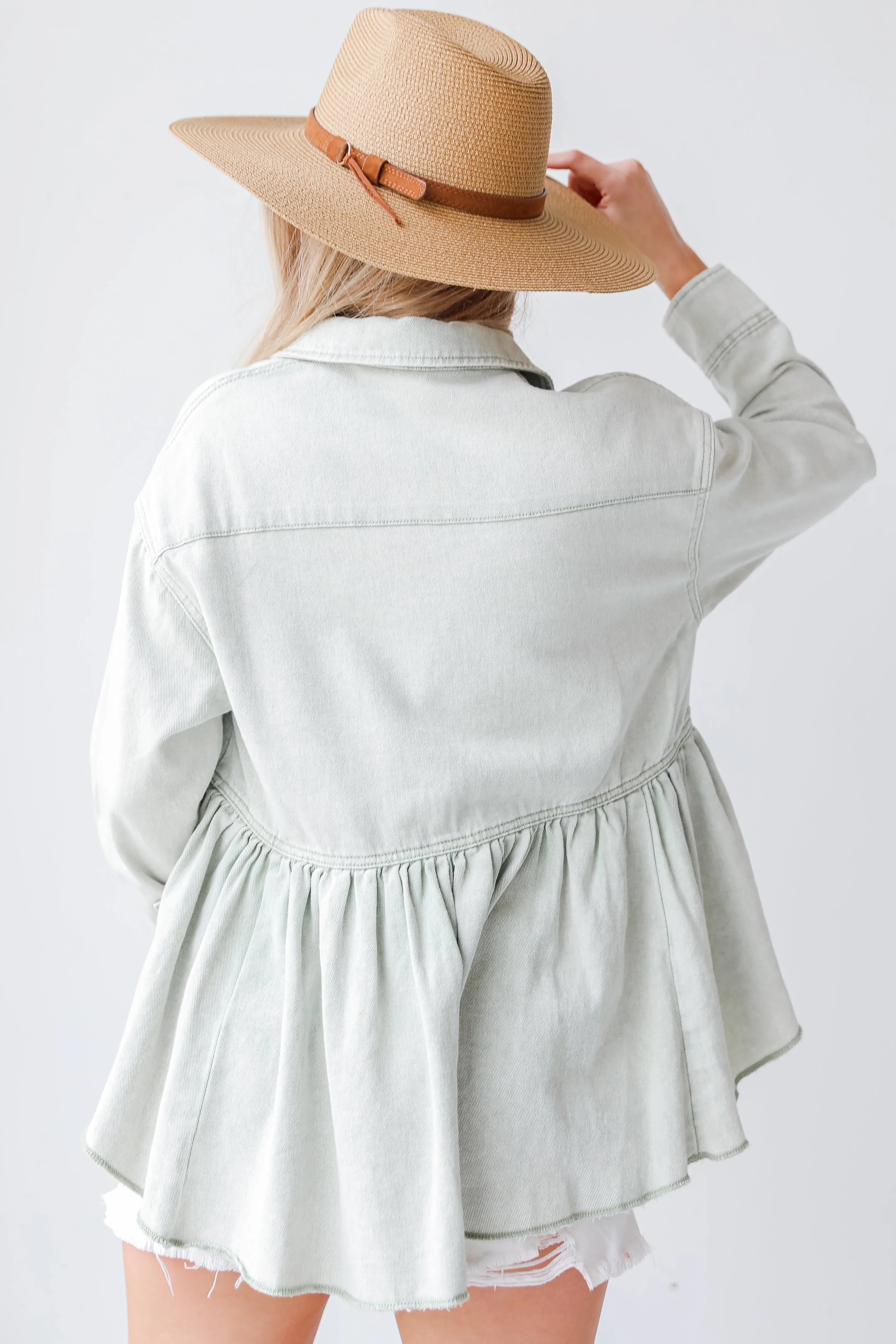 The Best Day Peplum Denim Jacket