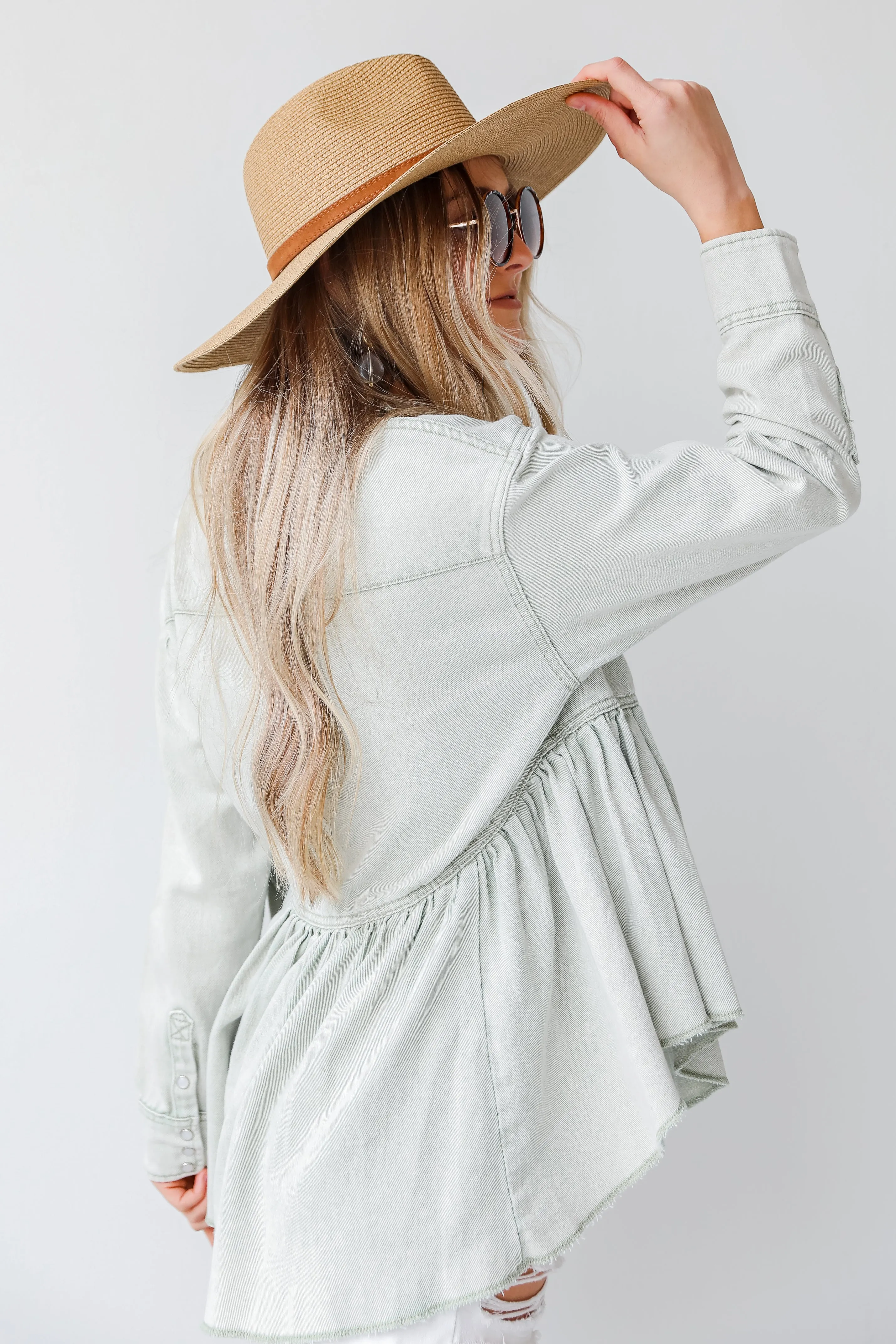 The Best Day Peplum Denim Jacket