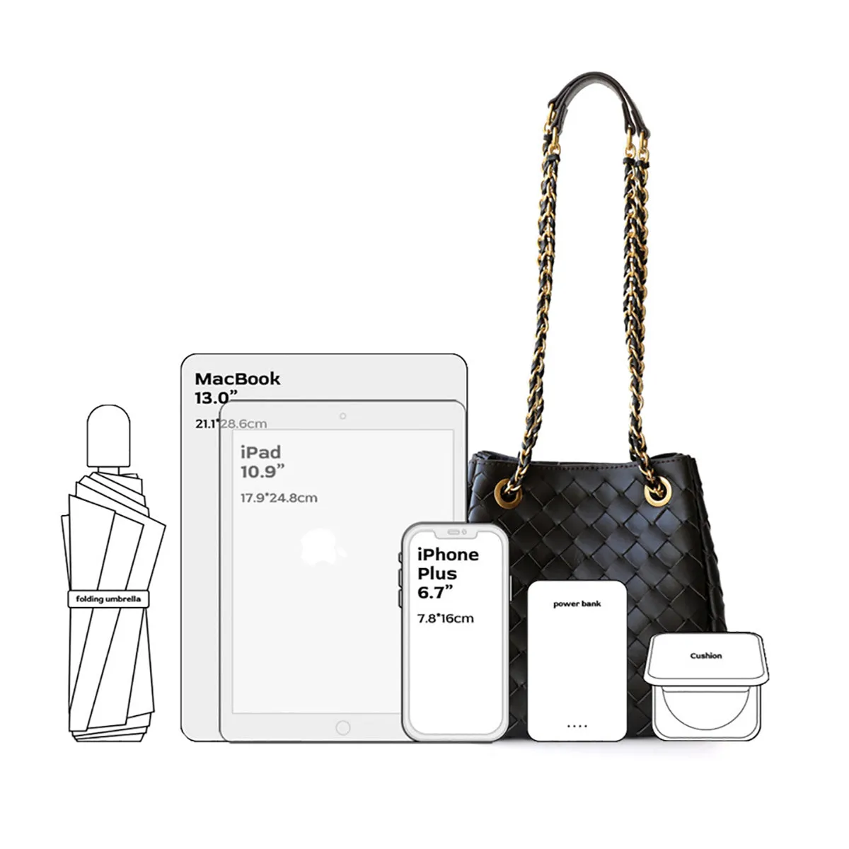 The Chantall | Luxury White Woven Leather Bucket Bag – Elegant & Versatile