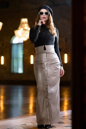 The Grand Esther Leather Skirt