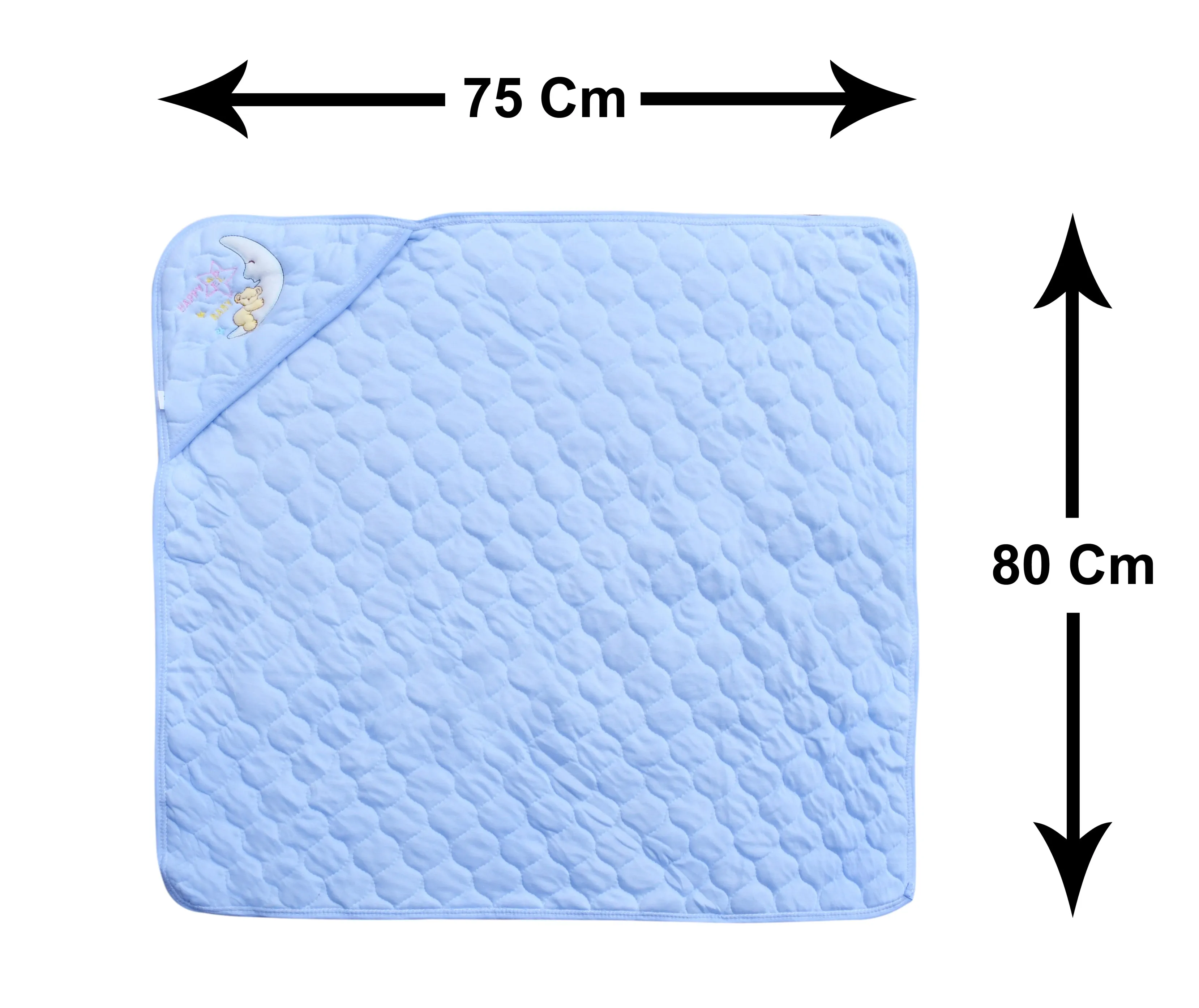 The Little Lookers Newborn Baby Quilted Wrapper Cum Blanket |Cotton Baby Wrap with Hood & Belt/Swaddle/Baby dohar/Baby odhna with Cute Prints