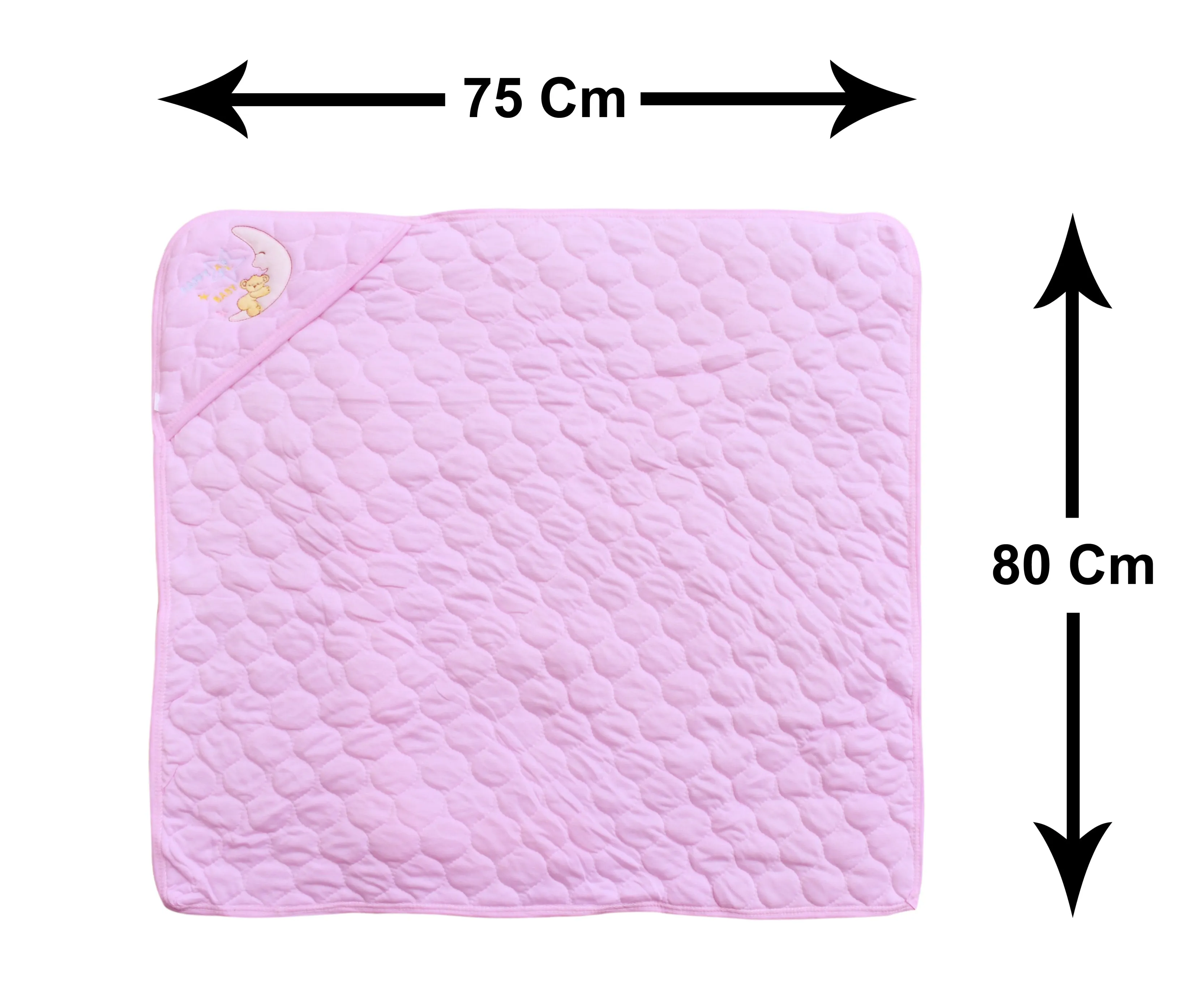 The Little Lookers Newborn Baby Quilted Wrapper Cum Blanket |Cotton Baby Wrap with Hood & Belt/Swaddle/Baby dohar/Baby odhna with Cute Prints