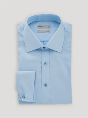 The Luxury Argyle Dress Shirt | Elite Collection | Double Woven Cotton | French Cuff | Blue