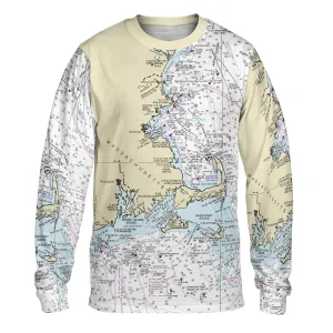 The Massachusetts Coastline Long Sleeve Tee