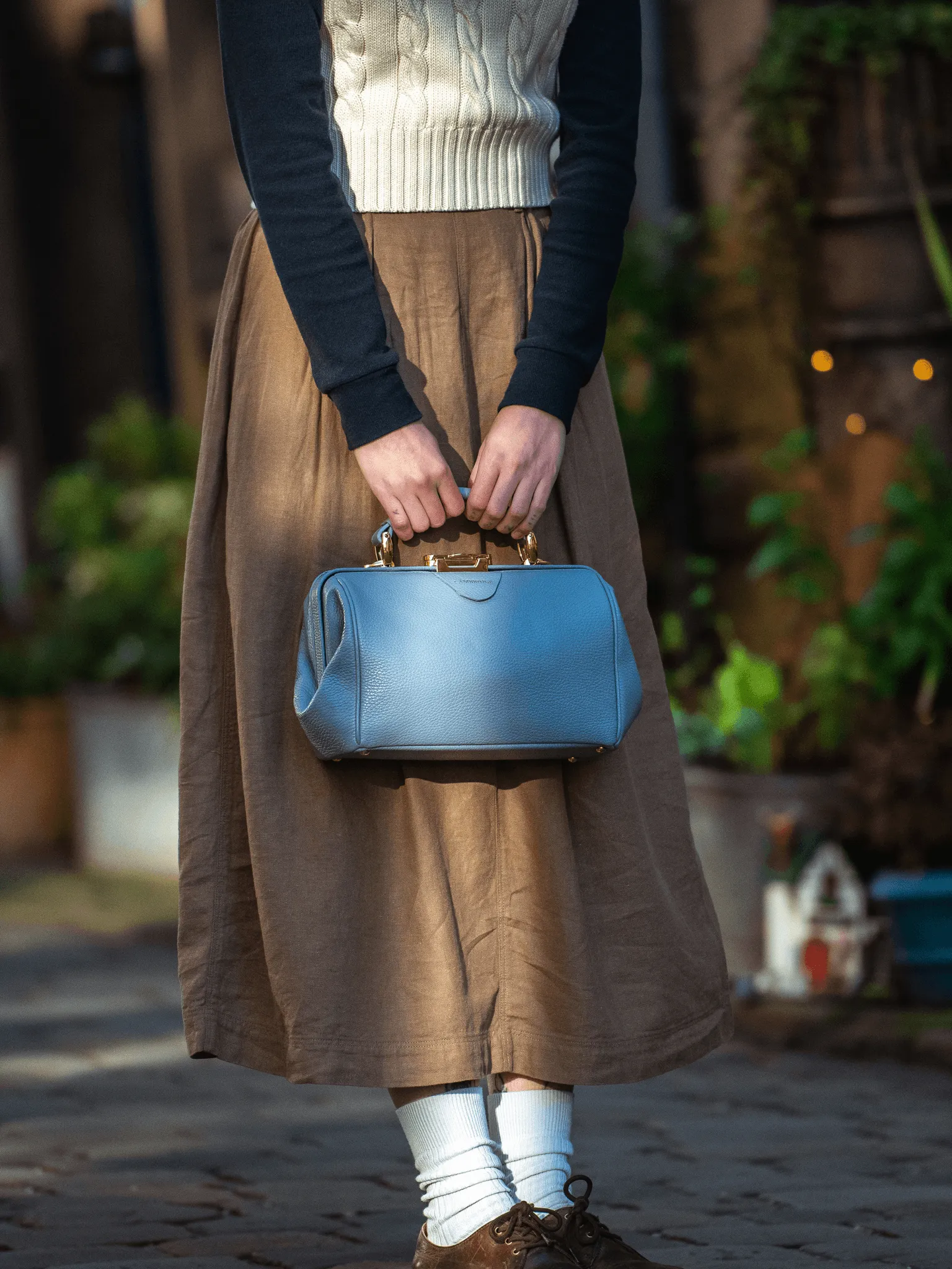 The Sophie -  French Grey Calf Grain
