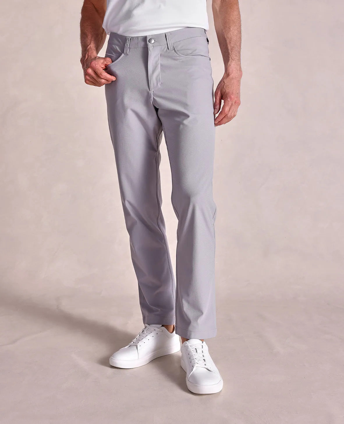 The Voyager - Performance Knit 5-Pocket Pant - Grey