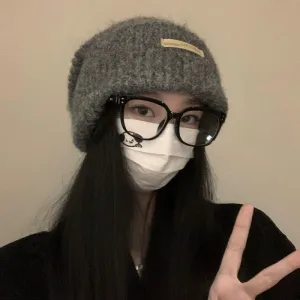 Thickened Knitted Woolen Hat for Women