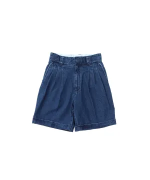 Three-tuck Wide Shorts "INDIGO"