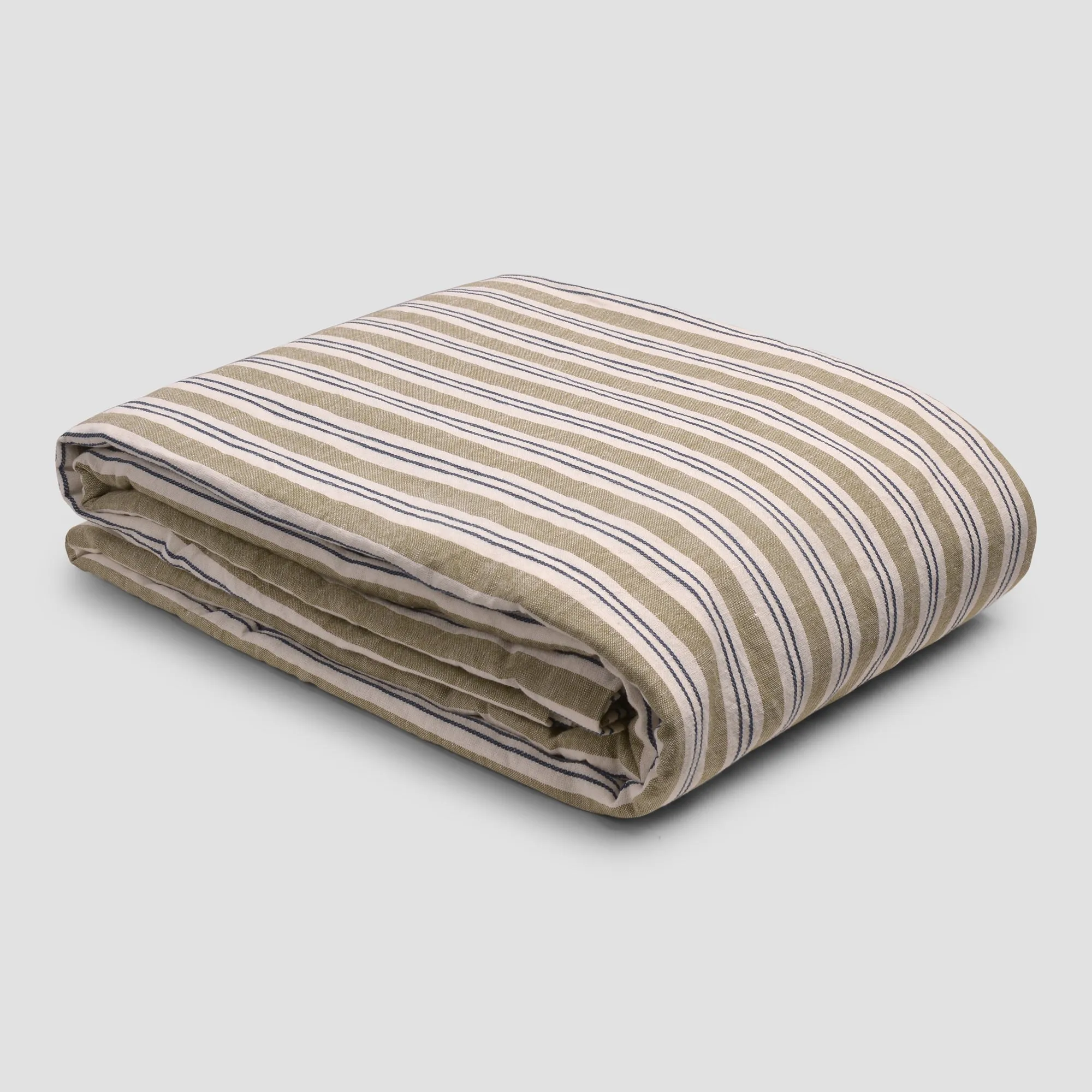Thyme Somerley Stripe Linen Blend Duvet Cover