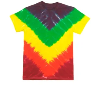 Tie Dye Short Sleeve Tee  - Green Cresent