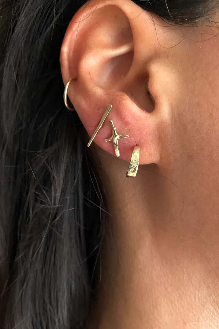 Tiny Battered Hoops | Gold