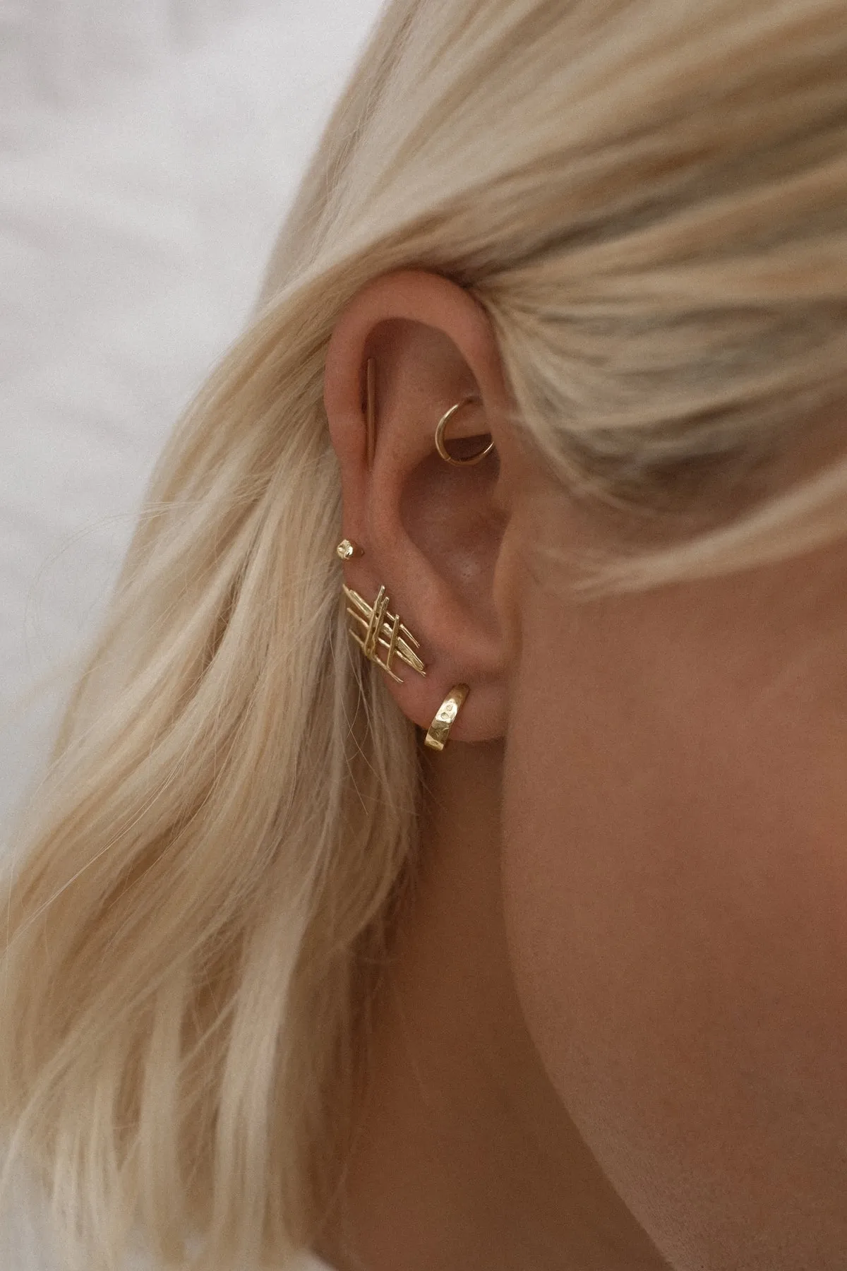 Tiny Battered Hoops | Gold