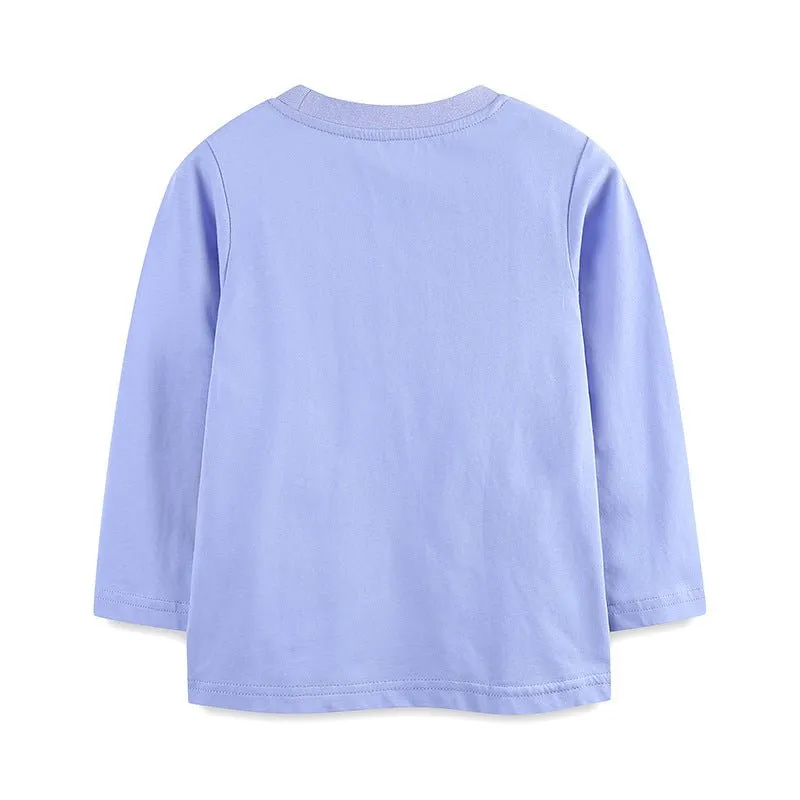 Toddler/Kid Cartoon Crocodile Print Purple Long Sleeve Shirt