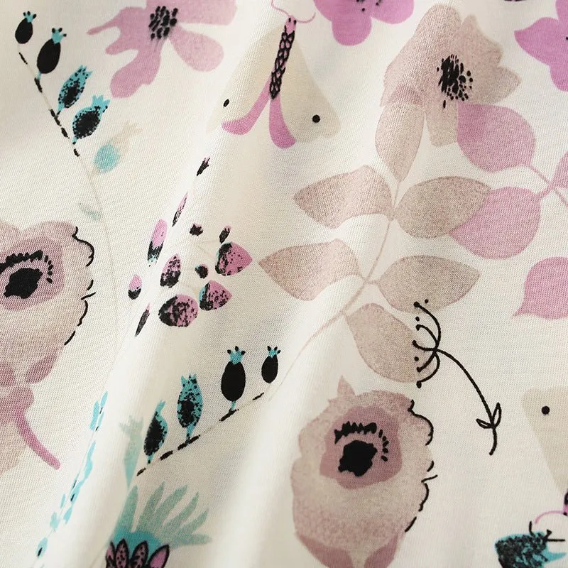 Toddler/Kid Girl Mixed Floral Prints Collared Long Sleeve Shirt