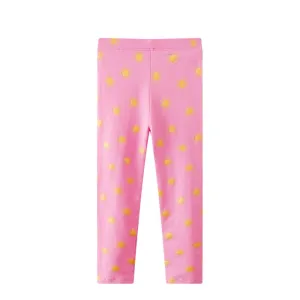 Toddler/Kid Girl's Pink Sun Print Design Cotton Leggings