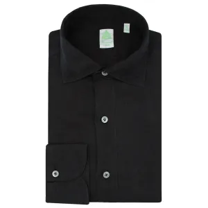 Tokyo slim fit linen sport shirt black color
