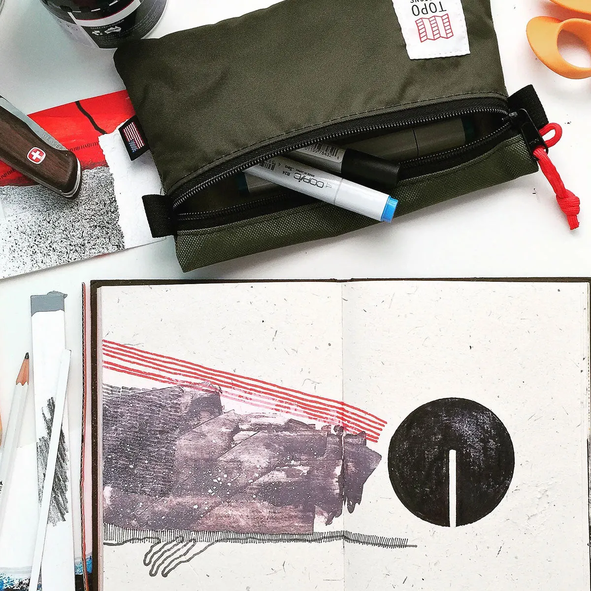 Topo Designs : Accessory Bag : Olive/Olive