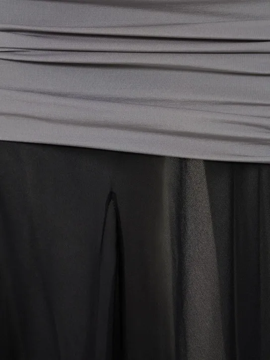 Tory Burch   Jersey chiffon silk long skirt 