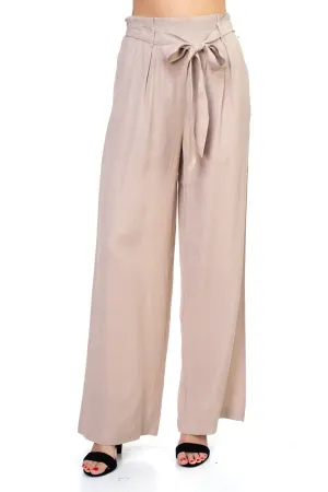 Trendy Belted Wide Leg Pants