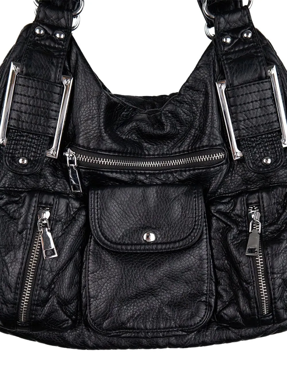 Trendy Faux Leather Shoulder Bag CN412