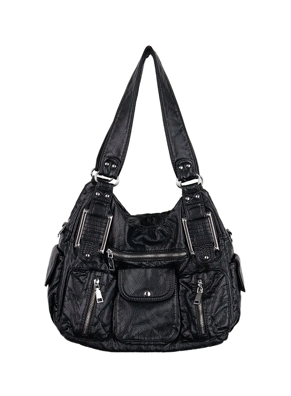 Trendy Faux Leather Shoulder Bag CN412