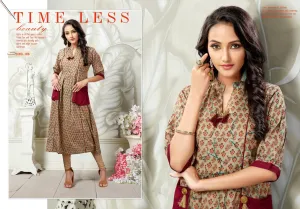 Trendy Multicolor Cotton Kurti
