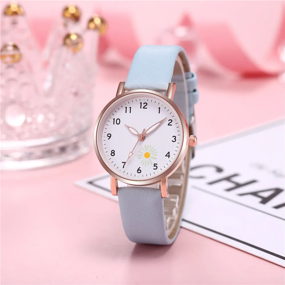 Trendy Watch Female Student Luminous Belt Watch Cute Refreshing Student