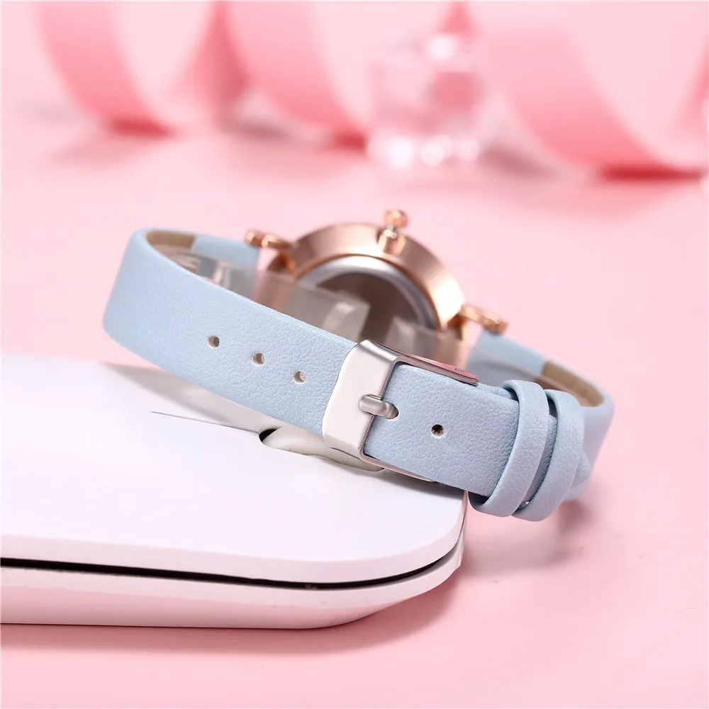 Trendy Watch Female Student Luminous Belt Watch Cute Refreshing Student