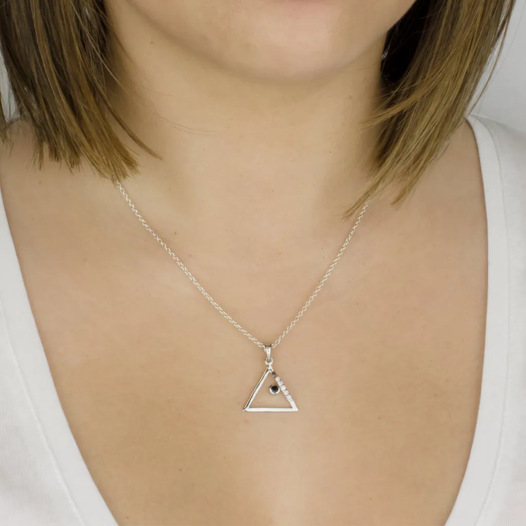 Triangulo: Black Spinel & Diamond Necklace