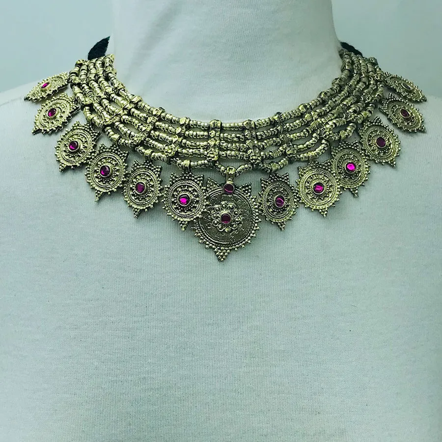 Tribal Multilayers Coins Choker Necklace