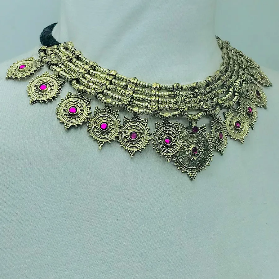 Tribal Multilayers Coins Choker Necklace