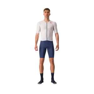 Trisuit Castelli Sanremo Ultra Speed Short Sleeve White Blue