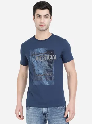 True Blue Printed Slim Fit T-Shirt | JadeBlue