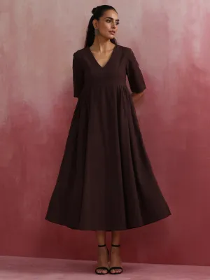 trueBrowns Cola Cotton Dobby Dress