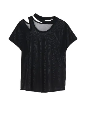 TULLE SLIT T-SHIRT