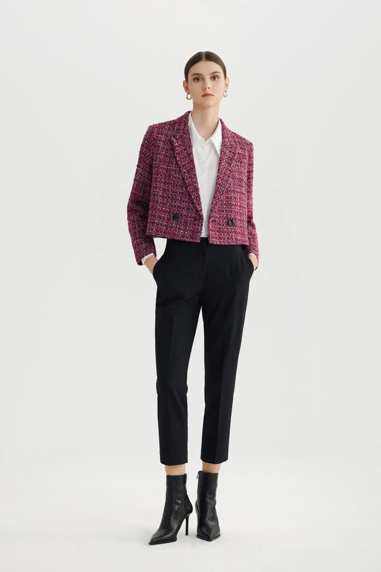 Tweed Cropped Blazer