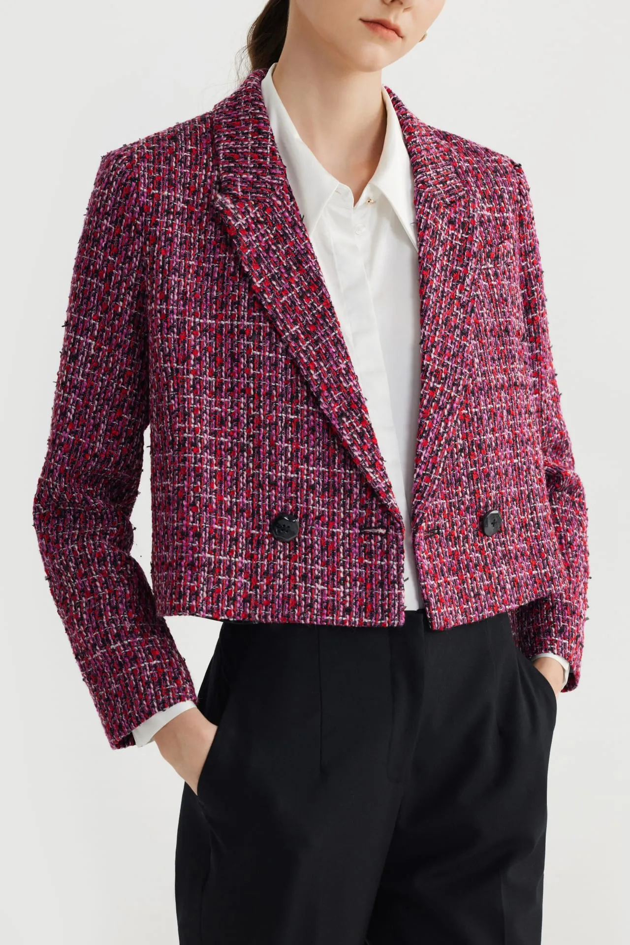 Tweed Cropped Blazer