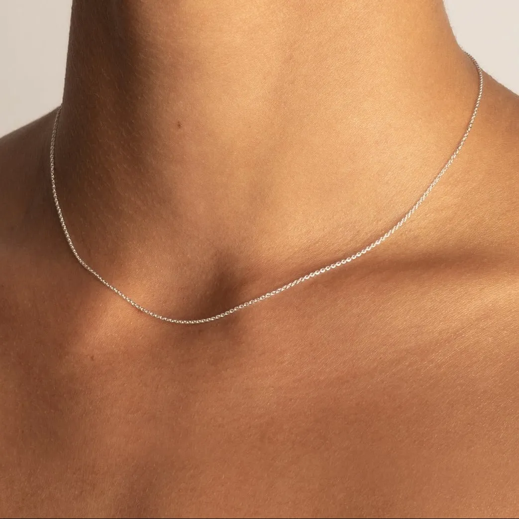 Twizzle Chain Necklace in Silver