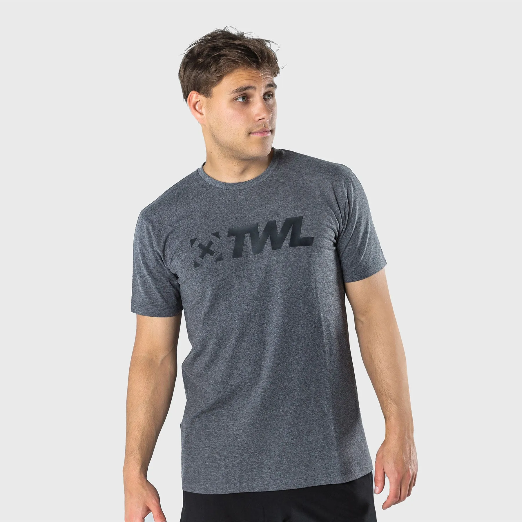TWL - MEN'S EVERYDAY T-SHIRT - CHARCOAL MARL/BLACK