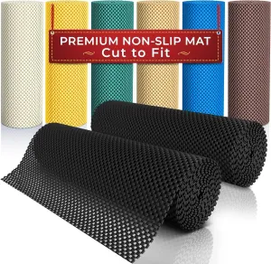 Two Rolls of Anti-Slip Grippers (190 x 30cm) - Ideal for Securing Rugs, Carpets, and Shelf Drawer Liners.