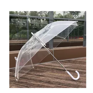 Umbrella Transparent, Durable Transparent Clear Umbrella (24 Inch, 8 Stick)